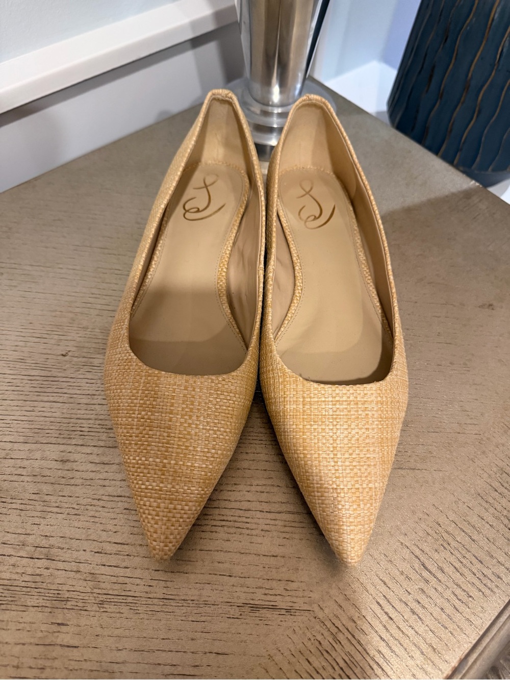 Sam Edelman Woven Pointed-Toe Flats in Tan - Size 11